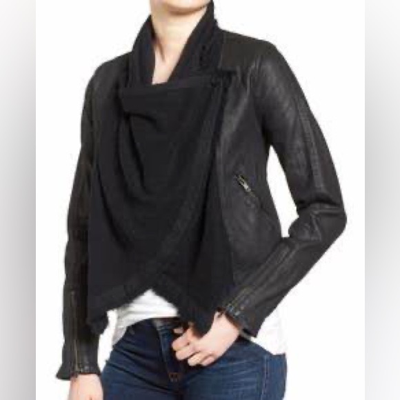Free People Drape Front Moto Jacket